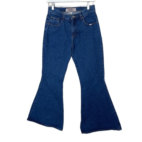VINTAGE Andrew’s Blues 70’s Bell Bottom Jeans Women’s Size 28 - Picture 2 of 7